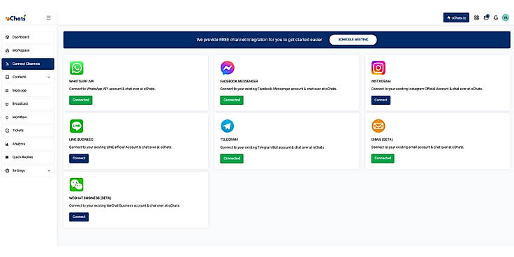 Connect channel