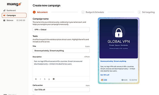 Create Campaign