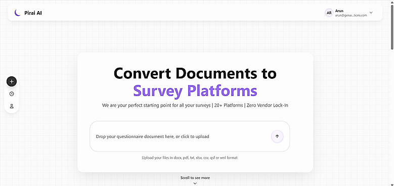 Pirai AI - Document Uploader