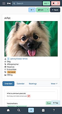 Pet Profile on Mobile