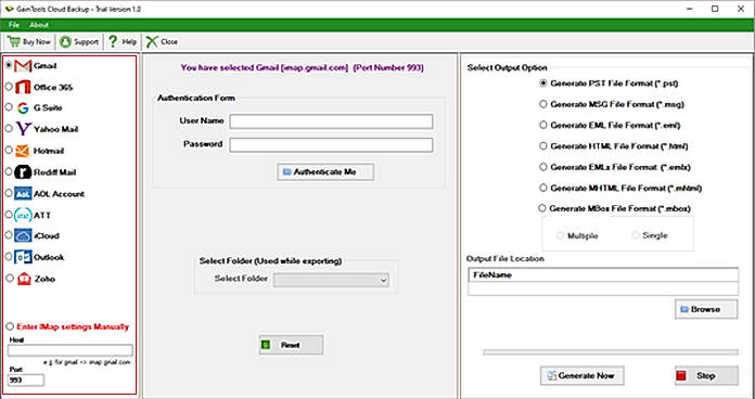 Select IMAP Account