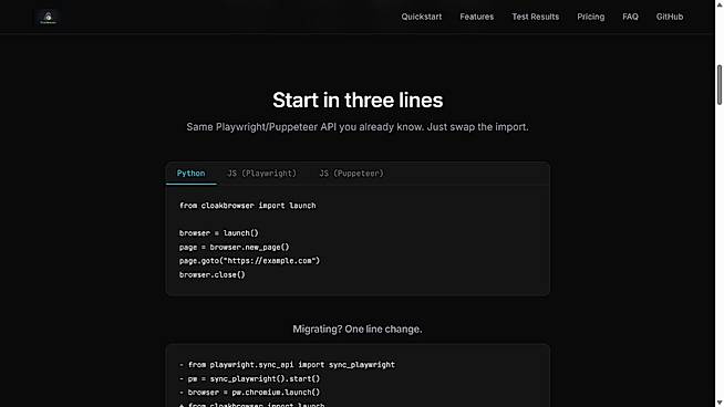 Three-Line Python Quickstart