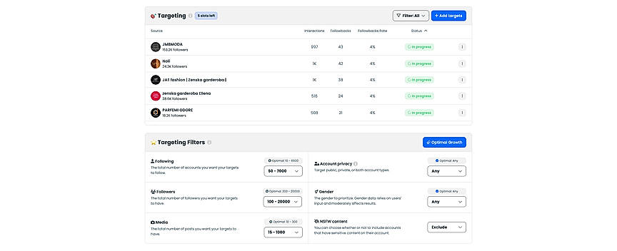 Home page - Targeting