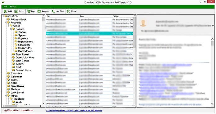 View OLM data