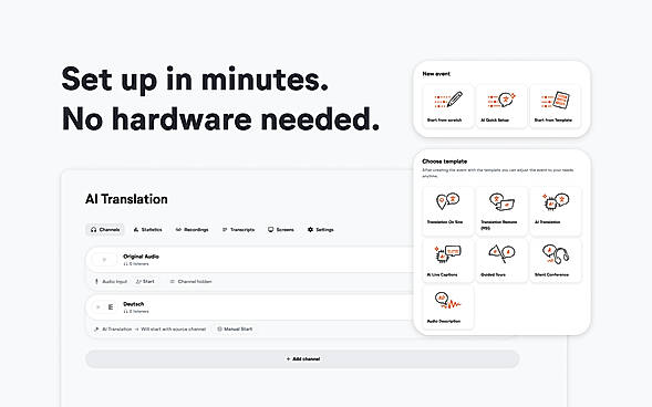 The LiveVoice admin dashboard.
