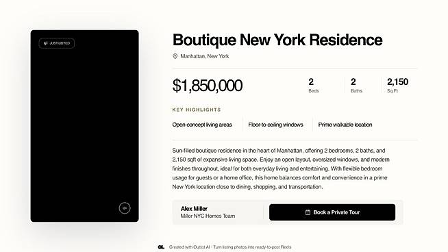 Shareable property page for every listing
