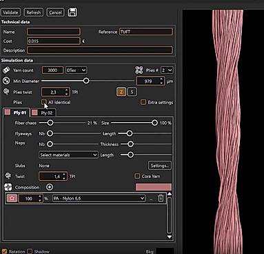 Carpet simulation