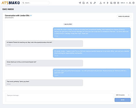 Integrated SMS