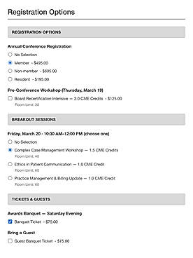 Conference and event registration