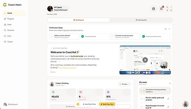 Coach dashboard