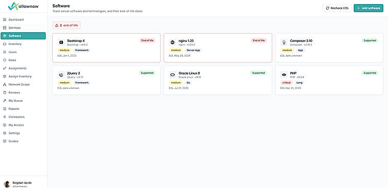Catch end-of-life software before your auditor does