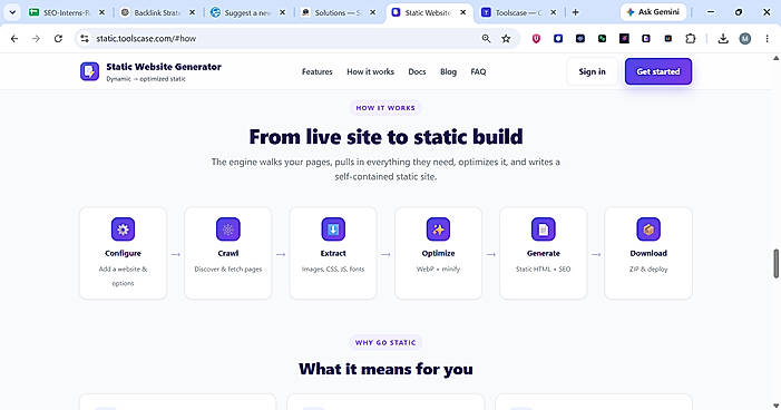 From Live Website to Optimized Static Build