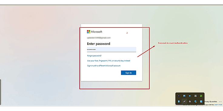 Enter the login credential and Authenticate
