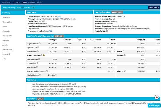 Loan Summary: View complete loan details and activity in one place.