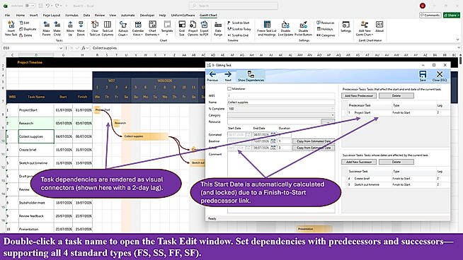 Edit tasks