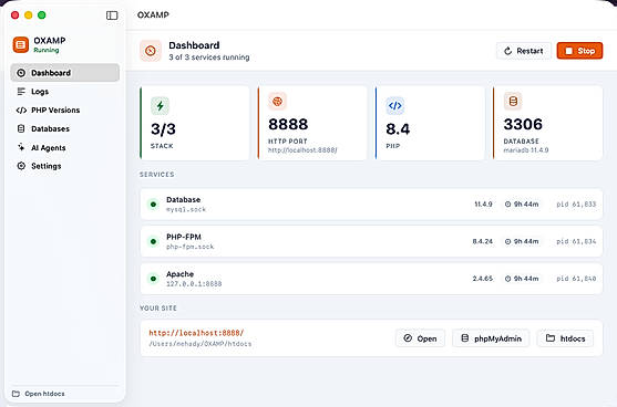 OXAMP Dashboard