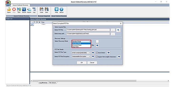Select the PST File to Recover