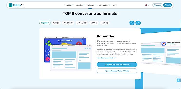 Available ad formats