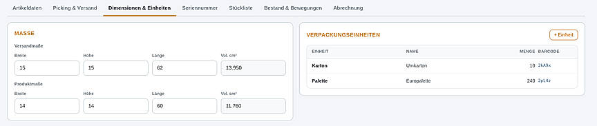 Produktstamm