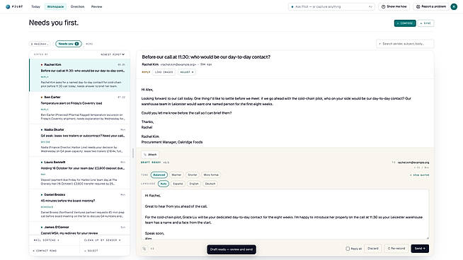 Email reply draft