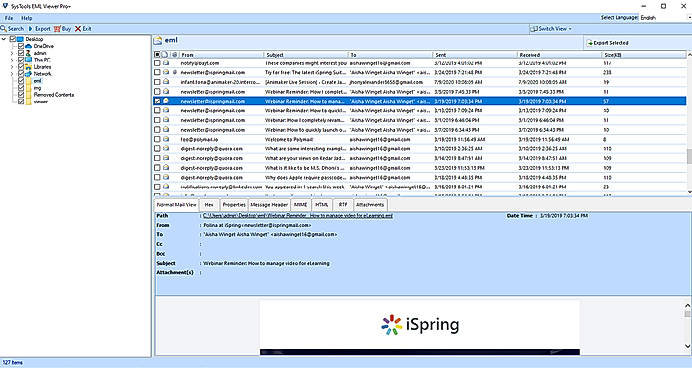 Add EML Files