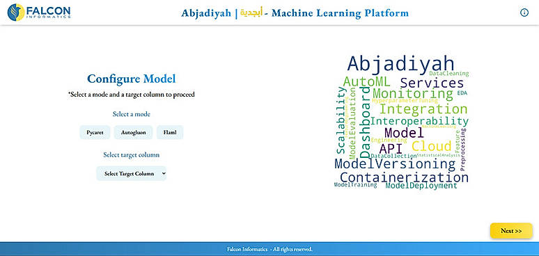 Configure and Select the Model for your Dataset and select the Column to apply the ML Model