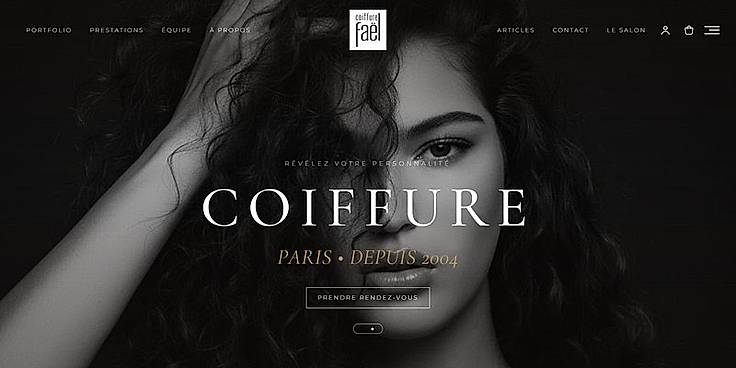 Hair salon website template