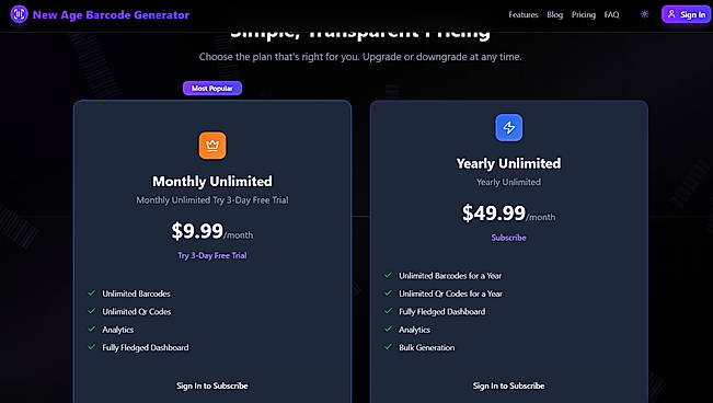 pricing