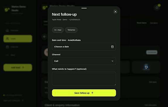 Schedule follow-ups