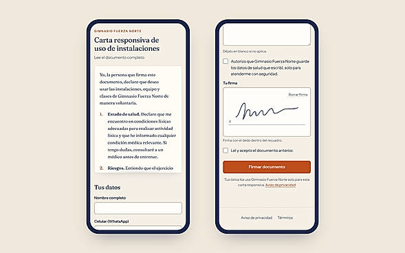 Read and sign in under a minute