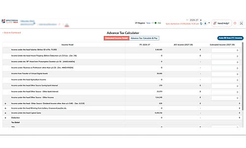 Calculate Advance Tax