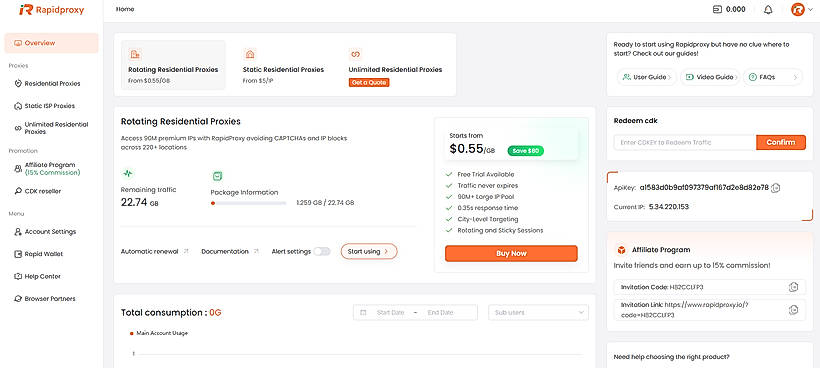 Proxy Dashboard