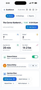 Staff app dashboard