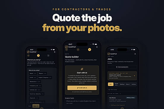 Quote the job from your photos