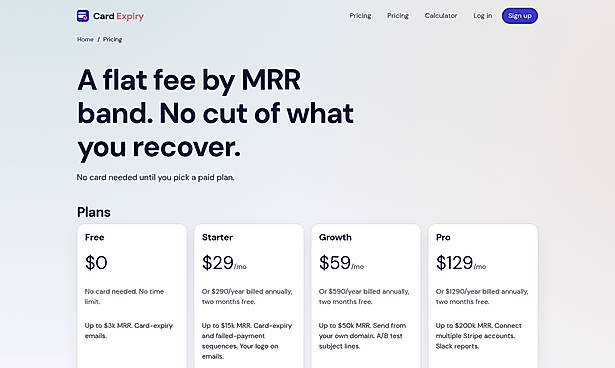 Pricing page