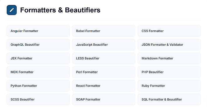 Formatters & Beautifiers