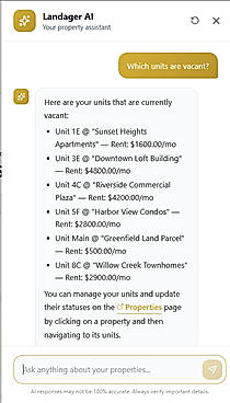 Landager AI Chat Preview