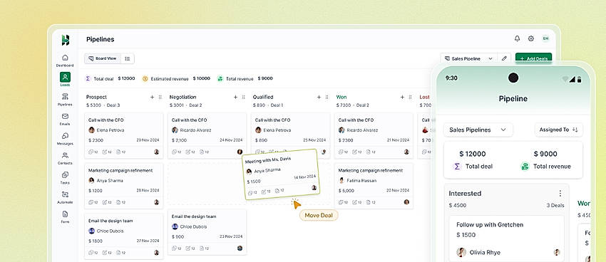 Create your own pipeline with LeadHeed CRM