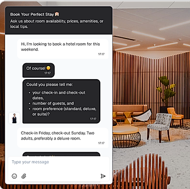 no code ai conversation for hospitality