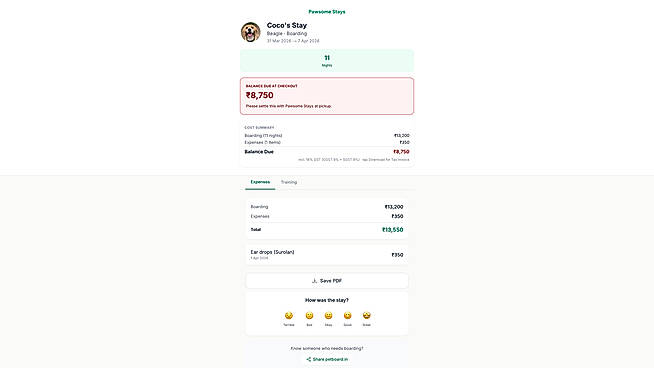 Parent Stay Page