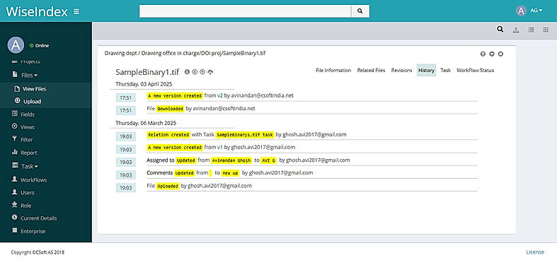 Audit trail
