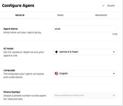 urvo - Agent Configuration