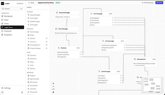Flow builder