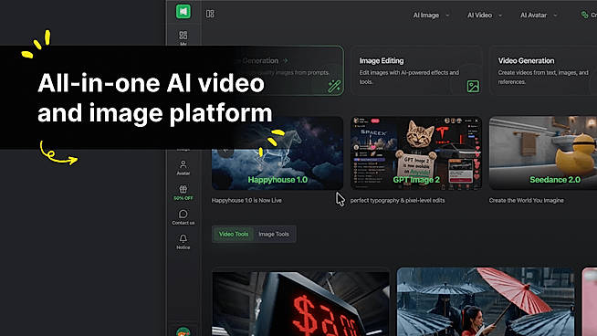 All-in-one Al video quality images from prompts. and image platform