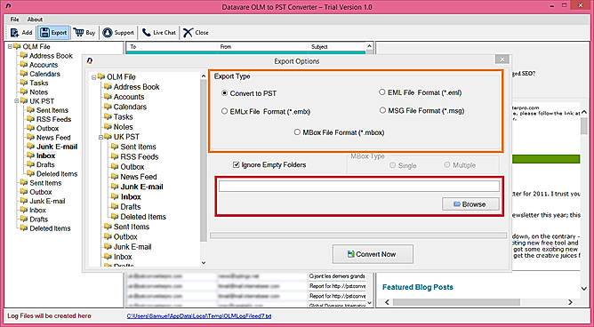 Choose format and convert