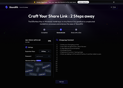 Craft your share link - 2 steps away
