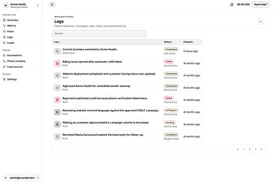 Activity History and Accountability