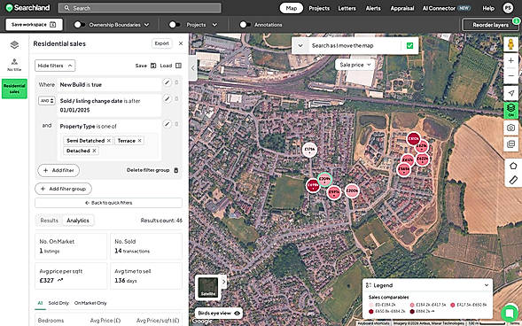 Sales Comparables tool
