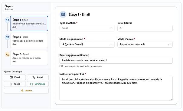AI sequence editor with manual approval