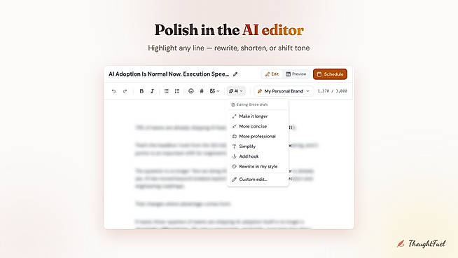 AI Editor for polishing